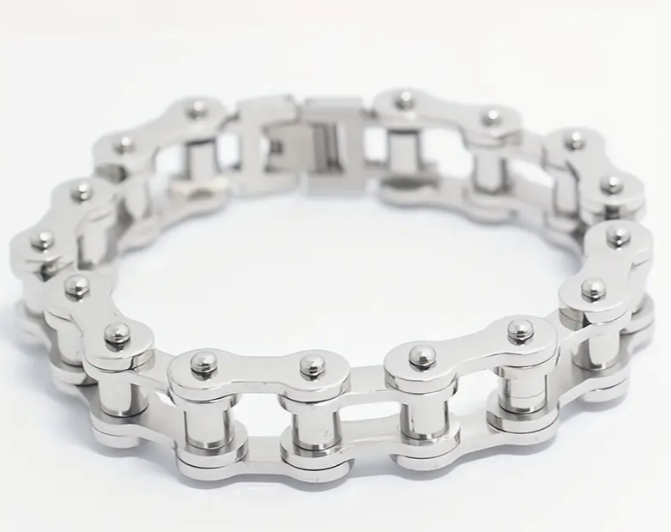 Stainless Steel Biker Bracelet