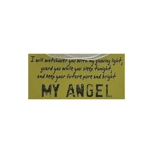 Angel quote card I will watch over you... with MY ANGEL in bold.