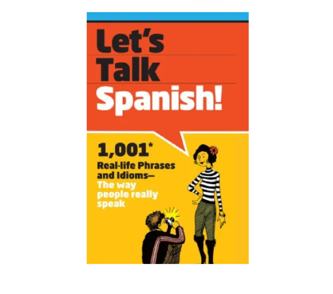 Lets Talk Spanish book cover with 1,001 phrases and idioms.