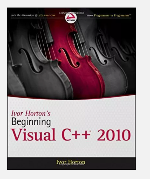 Cover of Ivor Hortons Beginning Visual C 2010 with violins in the background.