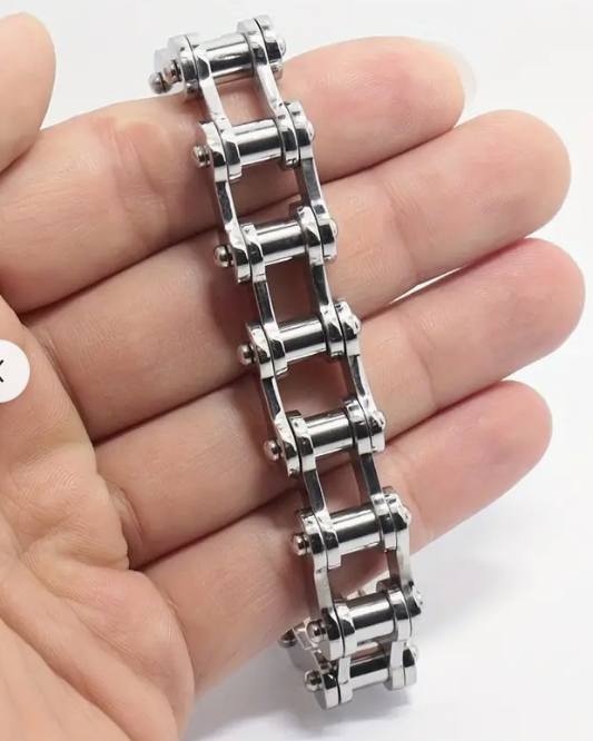 Stainless Steel Biker Bracelet