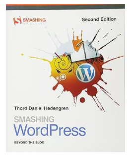 Smashing WordPress Second Edition book cover with colorful splash design.