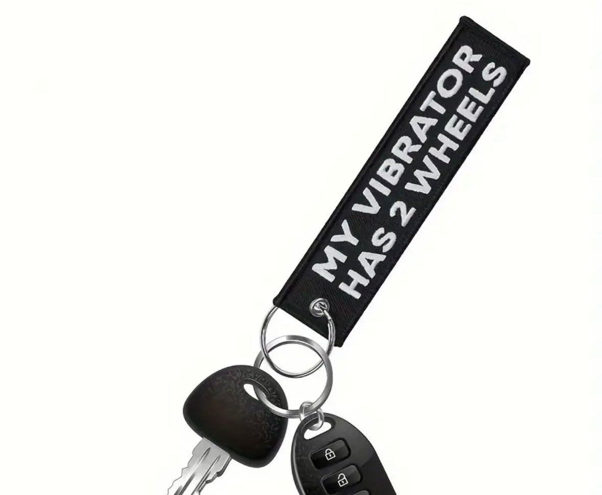 My vibrator has 2 wheels key tag
