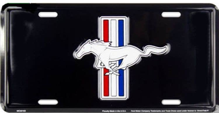Ford Mustang Black - License Plate