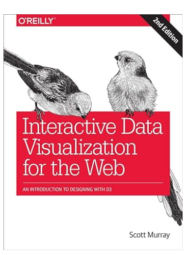 Book cover for Interactive Data Visualization for the Web by Scott Murray, featuring birds.