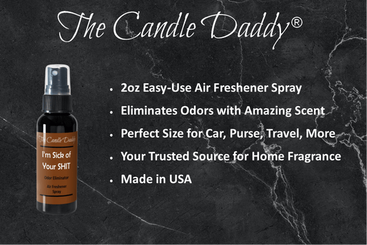 The Candle Daddy 2oz air freshener spray bottle.