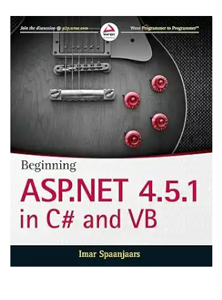 Cover of ASP.NET 4.5.1 programming book with guitar design.