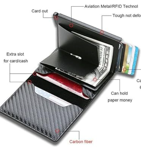 RFID Credit Card Carbon Fiber Wallet