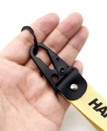 Happy Ending- JDM Style Car Street Racing Rally Large Keychain Wrist Strap Biker Embroidered Fabric Strap Tag Key Holder Keyring Fun gift