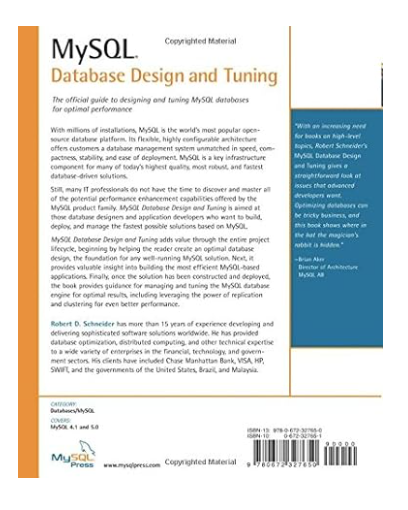 MySQL Database Design and Tuning book cover.