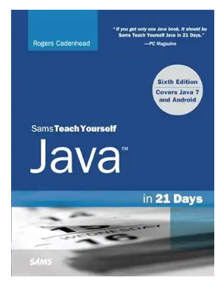 Cover of Sams Teach Yourself Java in 21 Days, 6th Edition book.