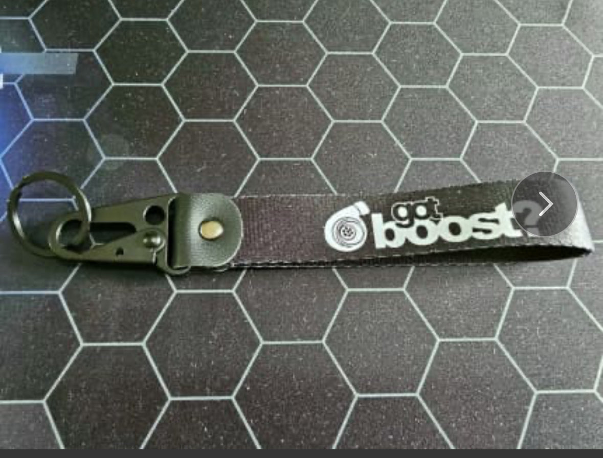 GOT BOOST- Turbo Charger Key Chain JDM Culture Heat Transfer Wrist Strap Key Strap Car Motorcycle