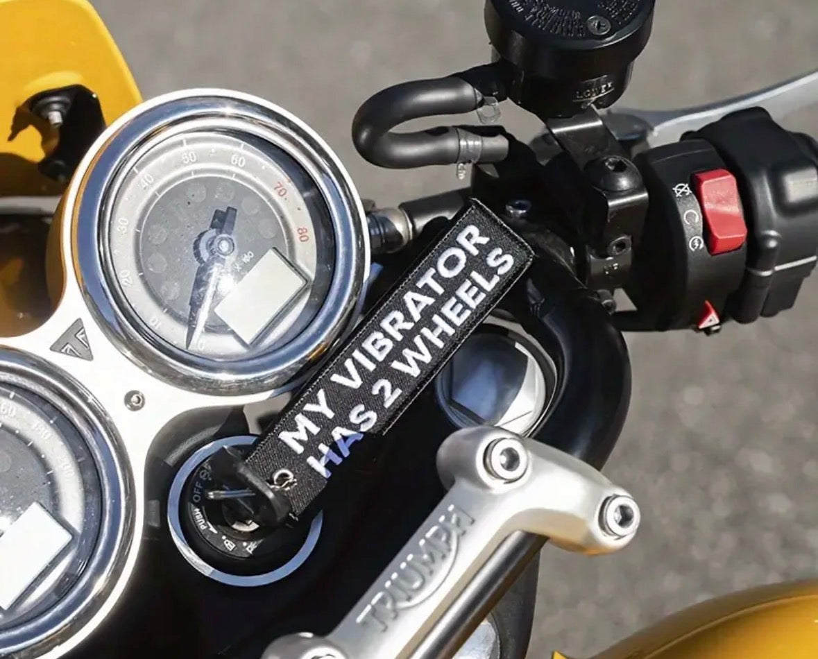 My vibrator has 2 wheels key tag