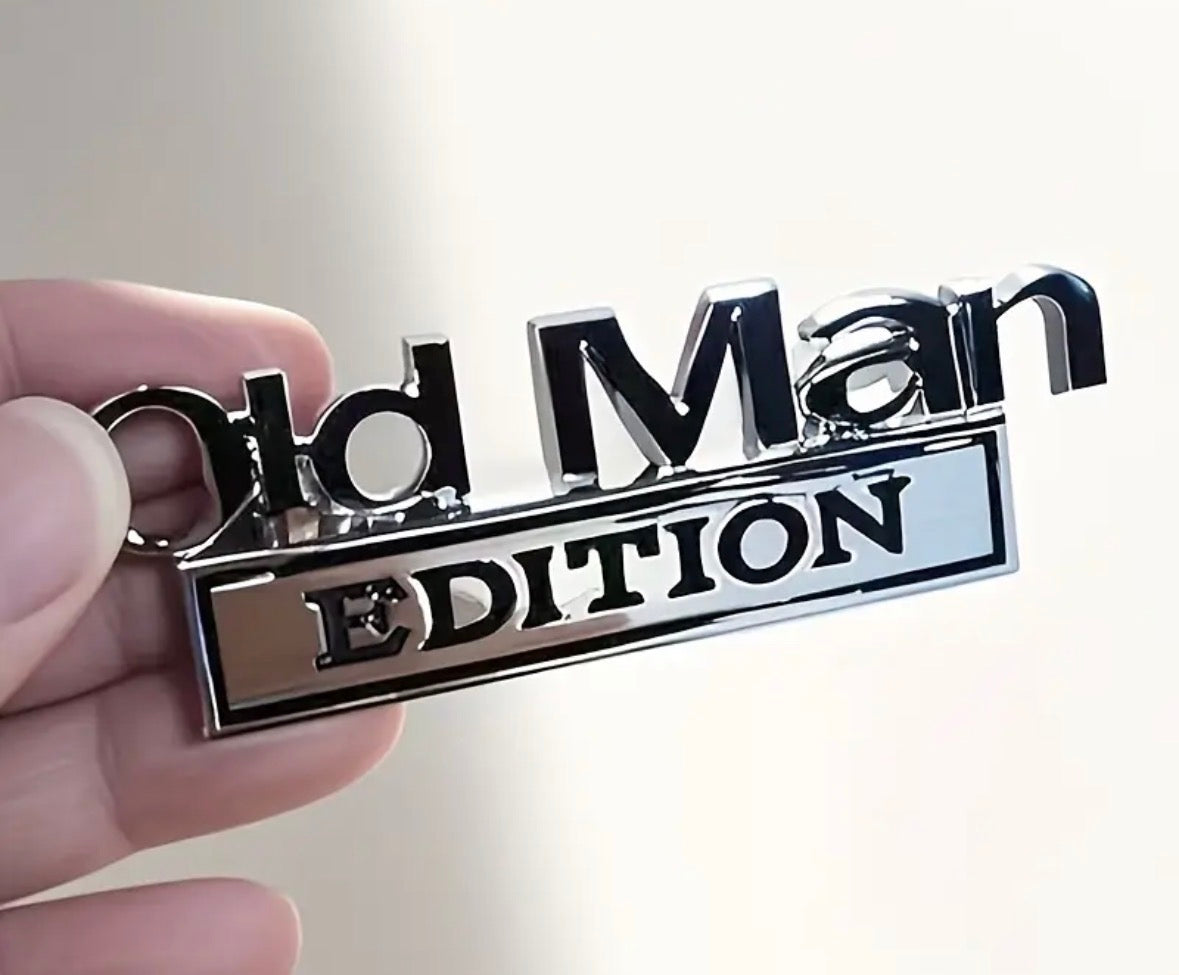1pc "Old Man Edition" Nameplate 3d Metal Emblem Universal Car Badge
