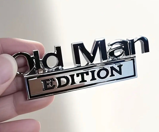 1pc "Old Man Edition" Nameplate 3d Metal Emblem Universal Car Badge