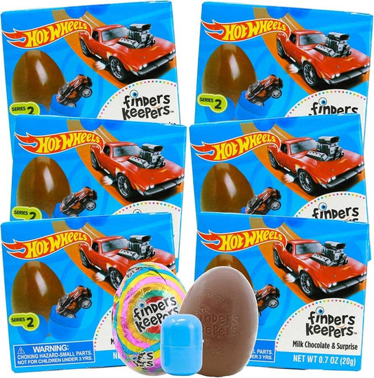Hot Wheels chocolate eggs with toy cars inside, Series 2.