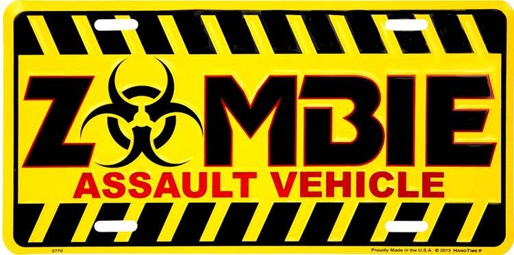 Zombie Assault Vehicle - License Plate