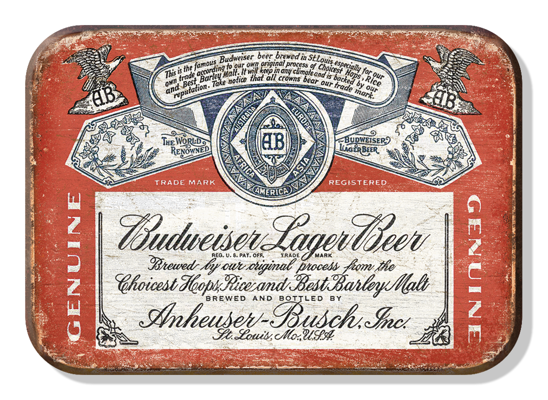 Magnet: Budweiser - Old Label