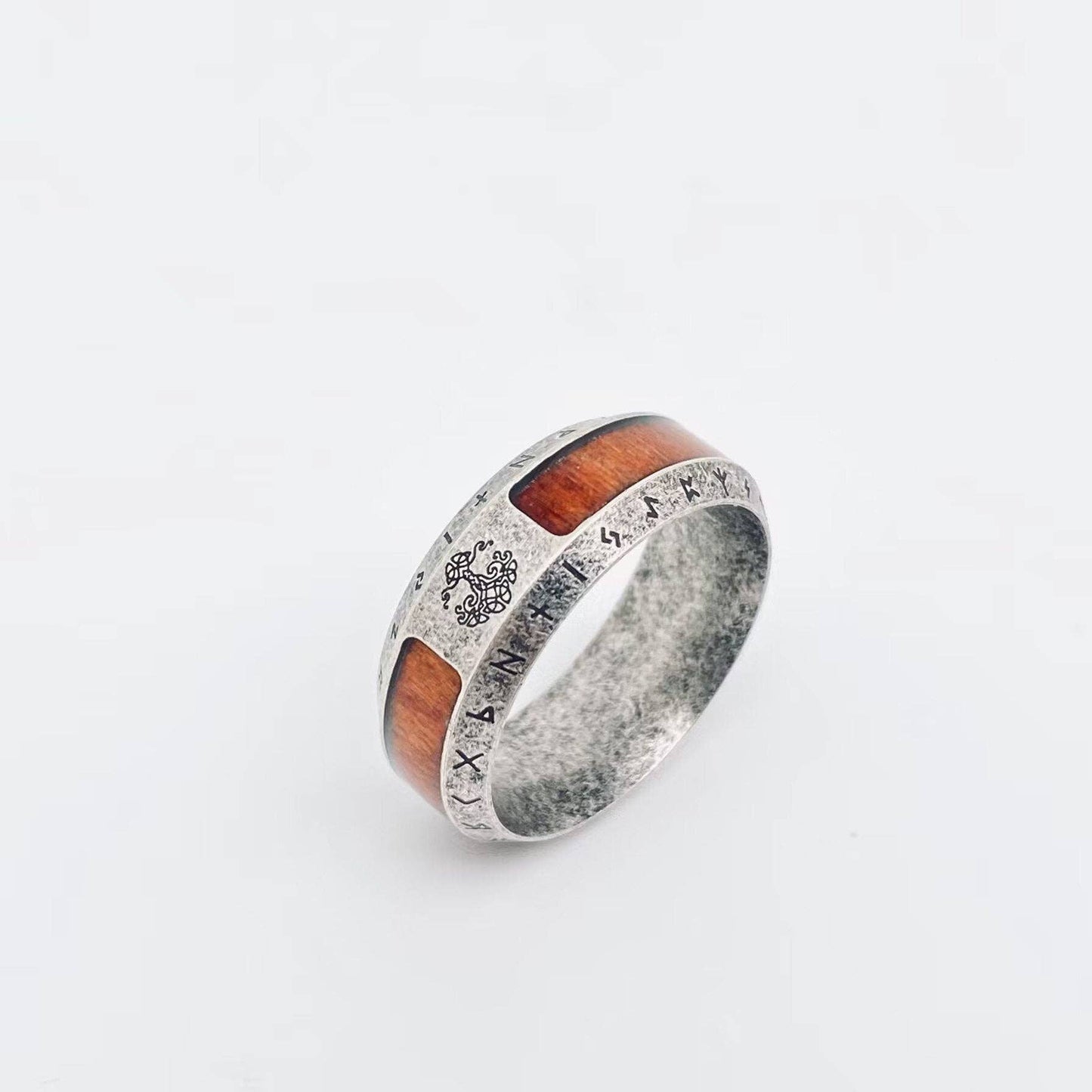 Tree of Life Rune Stainless Steel Men's Ring