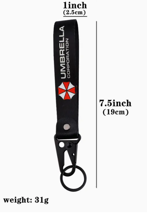 Umbrella Corp. Resident Evil Car Auto Key Chain Fob Ring Keychain 100% Metal